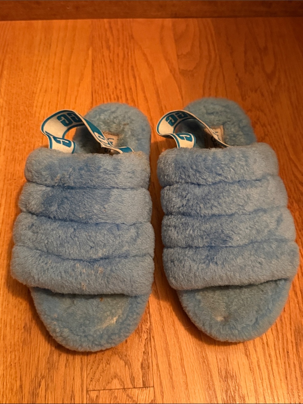 UGG Fluff Yeah Slide Slippers Blue Size 7 - Picture 5 of 9
